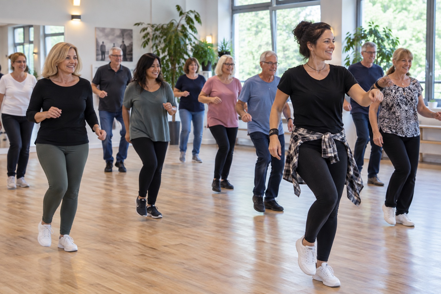 Gruppe beim Line Dance
